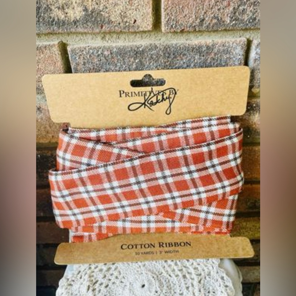 *Fall Orange Plaid Ribbon - Picture 10 of 10